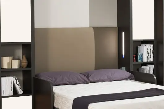 Letto a Scomparsa Verticale Matrimoniale con Divano Salvaspazio – Set30 - immagine 18
