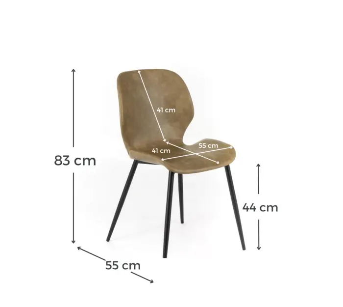 Sedia Pranzo Tiana In Soft-Touch Sabbia 4pz - immagine 4