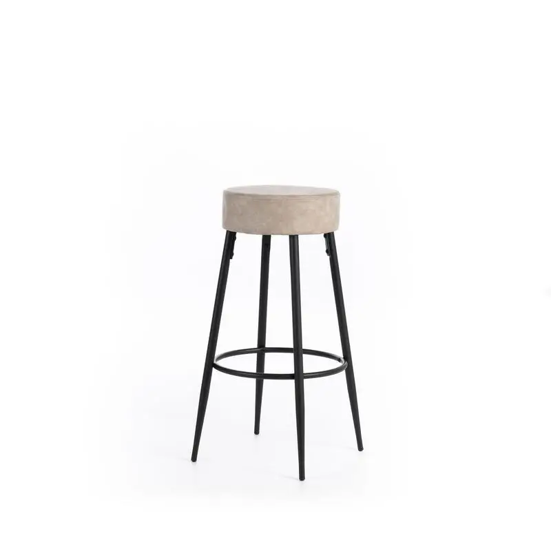 Sgabello Grem Bar Microfibra Beige 2 Pezzi Sgabello Grem Bar Microfibra Beige 2 Pezzi