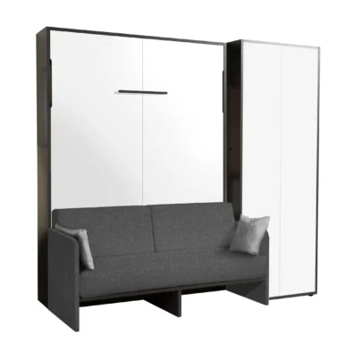 Letto a Scomparsa Verticale Matrimoniale Con Divano - Set06M
