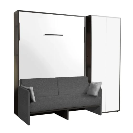 Letto a Scomparsa Verticale Matrimoniale Con Divano - Set06M