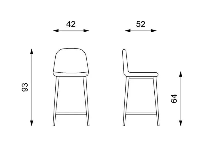 Sgabello Similpelle BRIGHI Tortora 2pz - immagine 6