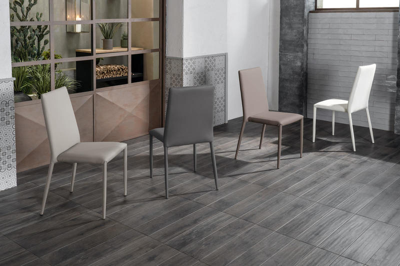 Sedia Soggiorno TEO Similpelle Bianco 4pz - immagine 5
