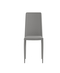 Sedia Soggiorno TEO Similpelle Grigio Chiaro 4pz - immagine 2