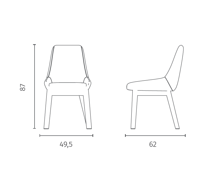 Sedia Pranzo GRETA Tessuto Beige 4pz - immagine 7
