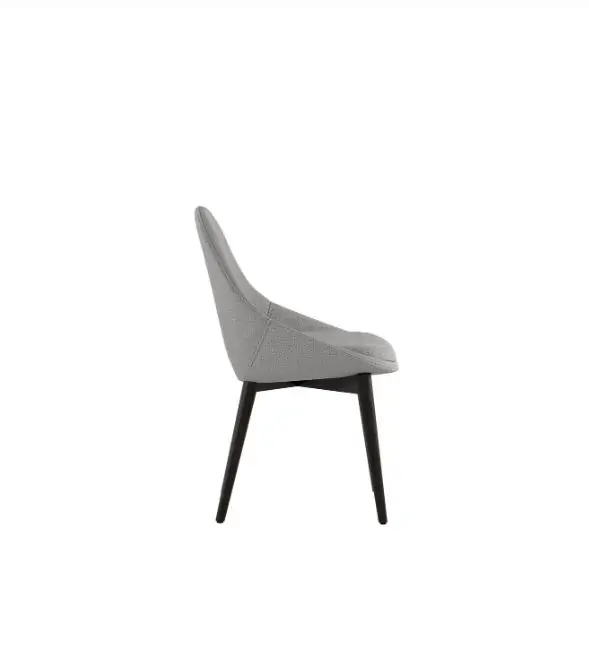 Sedia Pranzo ASTRY Tessuto grigio chiaro 4pz - immagine 3