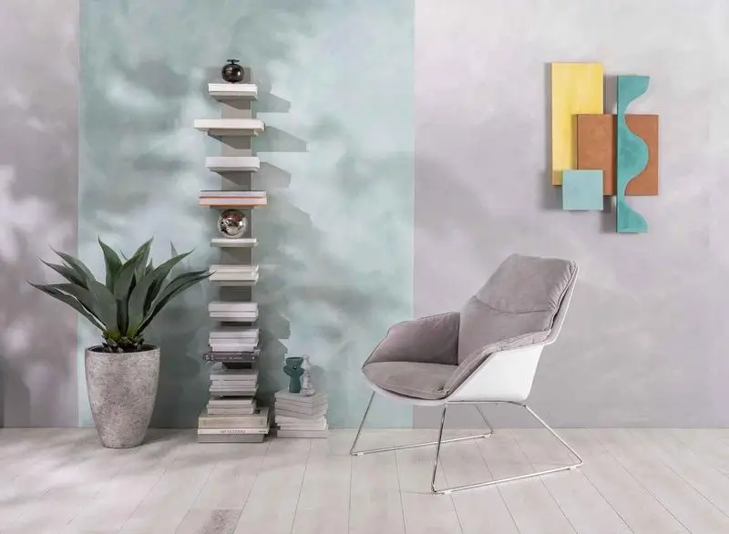 Poltrona Linea Tessuto Grigio Chiaro - immagine 6