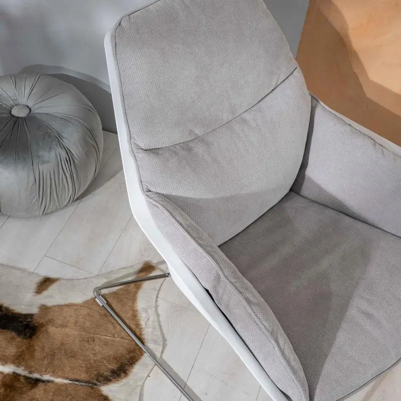 Poltrona Linea Tessuto Grigio Chiaro - immagine 4
