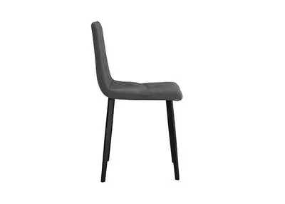 Sedia da Pranzo Arial Tessuto Grigio Scuro 4pz - immagine 3