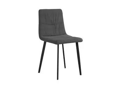 Sedia da Pranzo Arial Tessuto Grigio Scuro 4pz - immagine 2