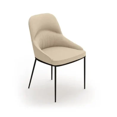 Sedia da Soggiorno Ginnys Tessuto Beige 4Pz